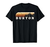 Burton, SC Evergreen, Vintage-Stil, Sonnenuntergang, Achtzigerjahre, Retro T-Shirt