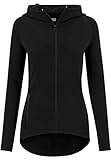 Urban Classics Damen Kapuzenpullover Ladies Athletic Interlock Zip Hoody, Gr. Small, Schwarz (Black...