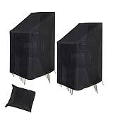 2 Stücke Schutzhülle für Gartenstühle,Wasserdichte, kältebeständige, UV-beständige...