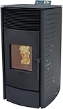 NEMAXX® P12 Pelletofen 13,6 kW bis 300m³–Elektrokamin mit ECO-Modus,Wi-Fi Ready,Wochen-Timer &...