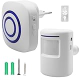 Kabellose Durchgangsalarm, Ladenglocke Funkalarmanlage mit 1 Elektronischem Plug-in-Empfänger, 1...