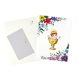 Baby Shower Karten - Heilige Taufkarten mit Engel und - Faltbares Geschenk für Babyparty,...