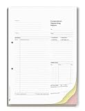 ORGASET Regiebericht/Rapport | DIN A4 | 3-fach selbstdurchschreibend | 3x50 Blatt Durchschreibeblock...