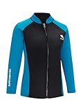 Sinleey Neoprenanzug Top Damen 2 mm Surfanzug Oberteil Jacke Langarm Frontreißverschluss Schwimmen...
