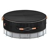 Neuradical Die Runde wasserdichte 420D-Schwimmbadabdeckung für oberirdische Pools, ideal für...