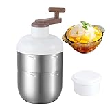 Eiszerkleinerer | Slush-Maschine mit manueller Kurbel | Granita Maschine aus Stahl - für Zuhause,...