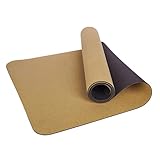 Yogamatte aus Kork und Naturkautschuk nachhaltig - 183cm x 61cm x 5mm - Rutschfest - Breit -...