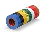 ERKO Isolierband Multicolor 19mm x 20m PVC Set 8 Stück Elektrische Leitungen Reparatur,...