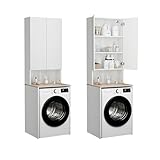 PLATAN ROOM Waschmaschinenschrank Badezimmer Hochschrank Überbauschrank für Waschmaschine und...