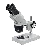 WDBBY 1. 0X-20X-30X-40X Binokulares Stereo-Mikroskop beleuchtet Industriemikkop mit Okular für die...