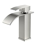 FORIOUS Wasserhahn Bad,Wasserfall Waschtischarmatur Einhandmischer Armatur Waschbecken mit Auslauf...