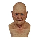 Realistische 3D Alte Mann Maske -Halloween Maske -Gruselige Latex Alte Mann Opa vollgesichtsmaske...
