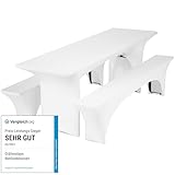 Gräfenstayn® Leopold Stretch - Biertischhussen-Set 3 TLG für Bierzeltgarnitur - 50cm oder 70cm...