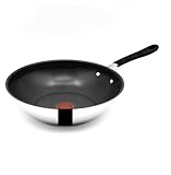 Tefal Jamie Oliver Wok 28 cm Induktion, Wokpfanne Edelstahl groß, Antihaft Beschichtet, Hoher Rand,...
