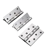 Flaches Edelstahlscharnier 4 Zoll, 1 Stück, für Badezimmerschrank, Türscharnier innen (4 x 3 x 3...