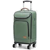 Lekespring Business Trolley Rucksack mit Abnehmbarem Rollen, Reise Rolling Leder Wasserdichter...