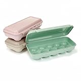 meberg PF114121 Eierbox für 10 Eier 3er Set Kunststoff BPA frei Eier-Transportbox stapelbare...