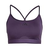 adidas AeroReact Damen-Trainings-BH mit 3 Streifen, Größe S