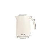 Salter Retro Cream 1,7L Wasserkocher - 2.2 Kw Kannen-Wasserkocher, 360° Sockel, Abnehmbarer...