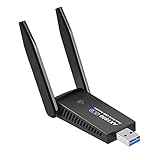 AX1800Mbit/s WLAN Adapter für PC, Wi-Fi 6 Dualband Stick, USB 3.0, MU-MIMO, Antennen mit hoher...