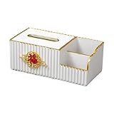Taschentuchbox, rechteckiger Taschentuchboxhalter, multifunktionaler Fernbedienungs-Organizer,...