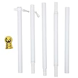 OSALADI Teiliger Aluminiumlegierungs fahnenmast mit Drehfunktion Wetterfester Rostfreier Garten...