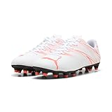 PUMA Herren ATTACANTO FG/AG Fussballschuh, White-Glowing RED, 42.5 EU