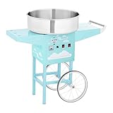 Royal Catering Zuckerwattemaschine mit Wagen Cotton Candy Maschine RCZC-1200-BG (1200 W, Ø 52 cm, 1...