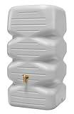 GARANTIA CUBUS Gartentank Komplett-Set Regentonne 340 Liter betongrau inkl. Kunststoff-Auslaufhahn...