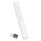 Neoreser Drahtloser Presenter, 2,4 GHz Wireless USB PPT Presenter Fernbedienung...