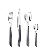 Amefa ECLAT Besteck Set Grau Essbesteck 24-teilig für 6 Personen Edelstahl rostfrei Griffe aus...