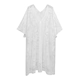 Generisch Damen Strandrock Cover Up Kleid mit Quaste Grenze Hollow Mesh Design als Mode...