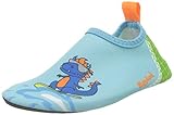 Playshoes Unisex Kinder Barfuß-Schuhe, Blau Grün Dino, 22/23 EU