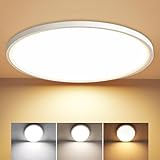 MGEELED LED Deckenleuchte Ø30CM 20W 2400LM Deckenlampe 3Farben 3000K/4000K/6500K Badezimmer lampe...