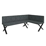 Eckbank Akiko Metal X - Eckbankgruppe für Ihrem Esszimmer, Küche modern, Sitzecke, Essecke....