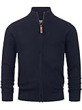 Indicode Herren INLut Strickjacke mit Stehkragen und Reißverschluss | Cardigan Feinstrickjacke für...
