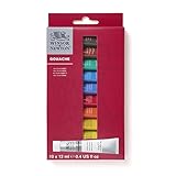 Winsor & Newton 0890001 Gouache Einsteigerset, lebendige matte Gouachefarben in 12ml Tuben - 10...