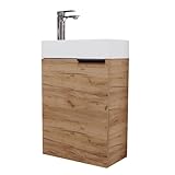 Planetmöbel Waschtisch mit Unterschrank 40 cm Waschbeckenunterschrank, Badmöbel-Set mit...