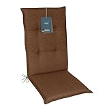 LILENO HOME Gartenstuhl Auflagen als [6er Set - Hochlehner] in Braun - Bequeme Liegen als...