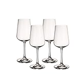 Villeroy & Boch Ovid weißweingläser, 4er-Set, 380 ml randvoll gemessen, Kristallglas, Klar