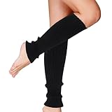 Aeaocvo Stulpen Damen Schwarz, Damen Winter Beinwärmer, Hohe Leg Warmers, Beinstulpen für Damen,...