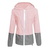 Damen-Regenmantel, wasserdicht, mit Kapuze, leichte Regenjacke für Damen, modische Patchwork-Farbe,...