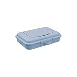 Rotho Babydesign Feuchttücherbox Blau 0.45L – Aufbewahrungsbox für Feuchttücher, Babytücher,...