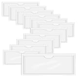 HLIWS Selbstklebetasche,12 Stück Horizontaler Transparent Kartenhülle,Etikettenhalter...