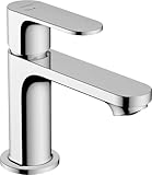 hansgrohe Waschtischarmatur Rebris S, Wasserhahn Bad mit Auslauf Höhe 80 mm, Badarmatur...