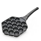 Takoyakii Pfanne – 18 Mulden, Oktopus-Kugelmacher, antihaftbeschichtet, rund, Pfannkuchen-Kocher,...