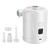 Oxxggkao Tragbarer Elektrischer Schnellauflader Mit 4 Düsen Für Poolschwimmer Matratzen Camping...