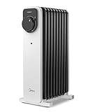 Midea Ölradiator, 2000W 9 Rippen tragbarer Elektroheizer mit Drehknopfregelung und einstellbarem...