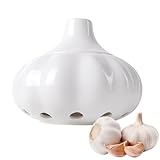 Acaino Knoblauchtopf aus Keramik, Knoblauch-Aufbewahrung mit Deckel und belüftungslöchern,...