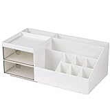 URAQT Make Up Organizer, Kosmetik Organizer mit 2 Schubladen und 10 Fächern, Makeup Organizer...